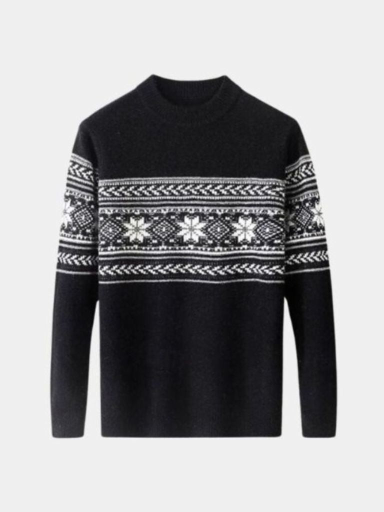 100% Wool Fair Isle Pullover Sweater Jumper - Manly Man