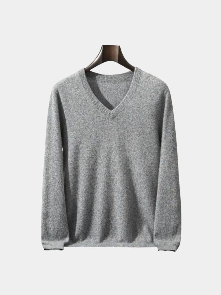 Cashmere V Neck Knitwear Sweater - Manly Man