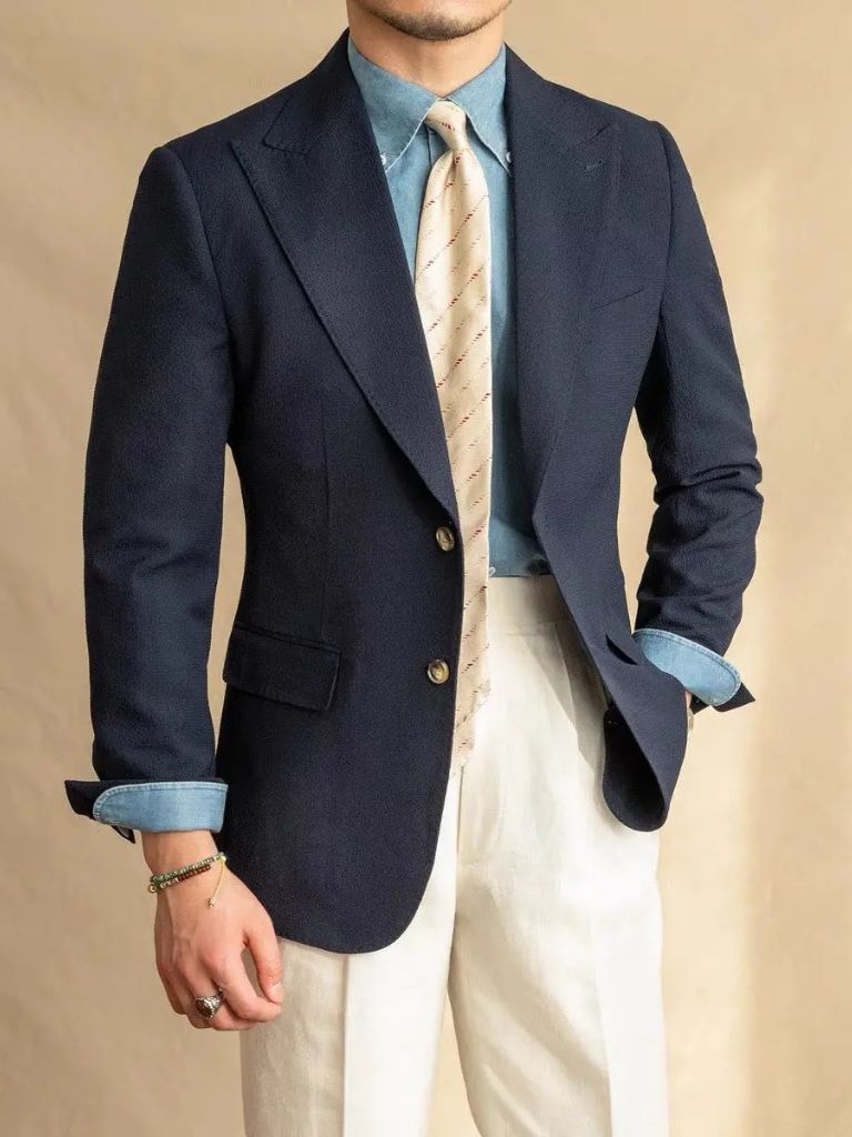 Essential Nautical Seersucker Blazer - Manly Man