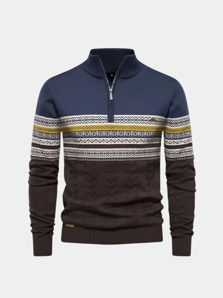 Half Zip Knit Pullover Sweater - Manly Man