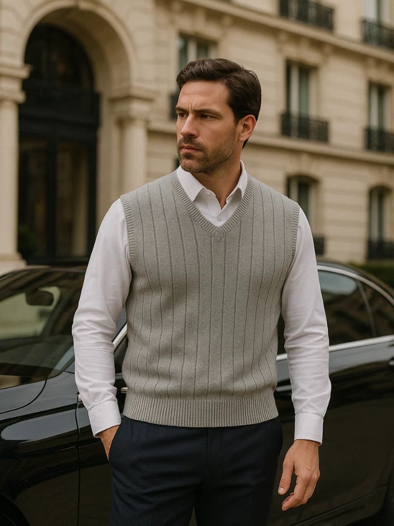 Pulloverweste aus 100 % Merinowolle – Manly Man