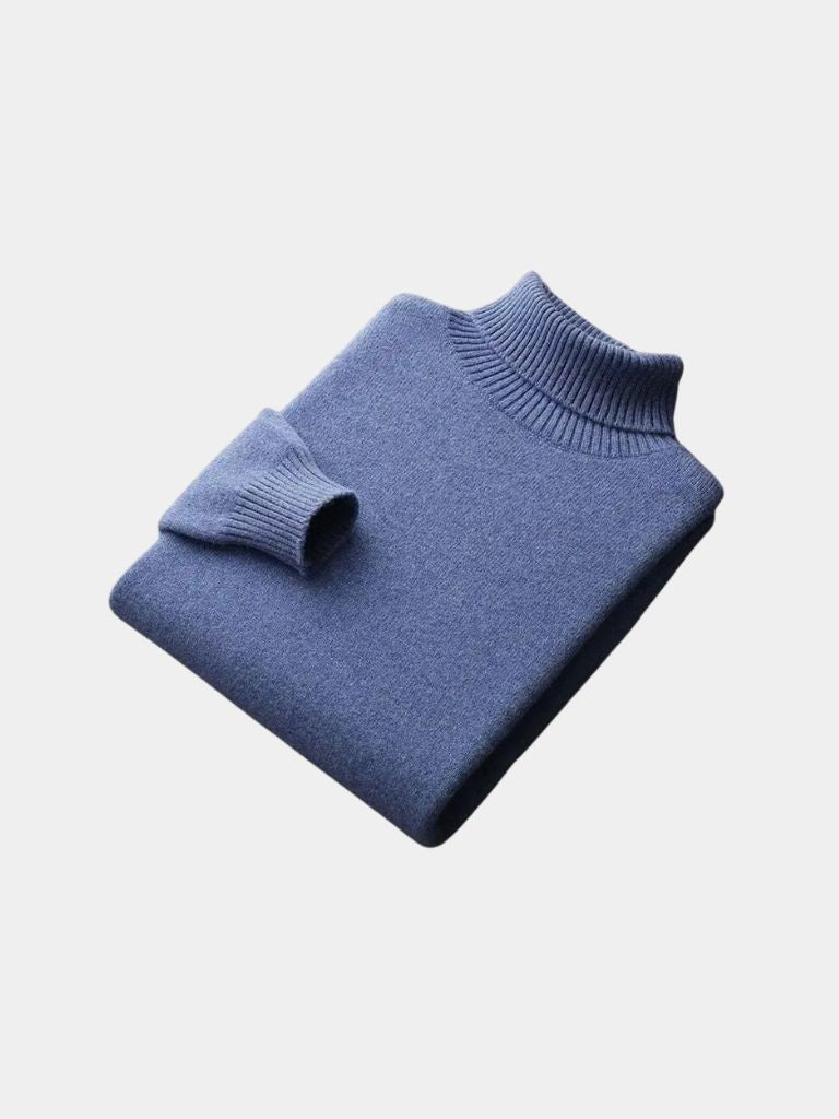100% Merino Wool Turtleneck Sweater - Manly Man