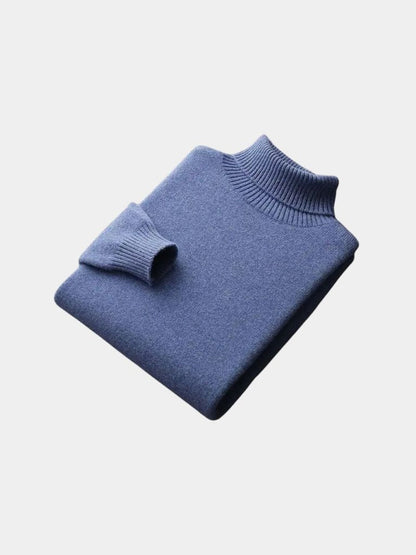 100% Merino Wool Turtleneck Sweater - Manly Man