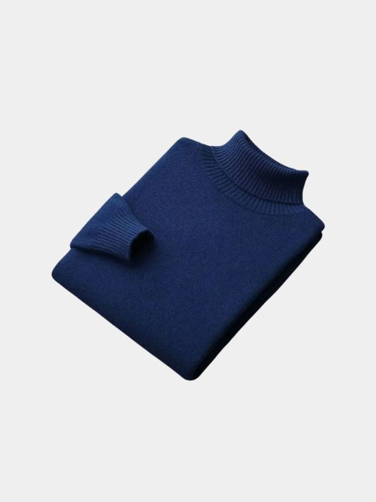 100% Merino Wool Turtleneck Sweater - Manly Man