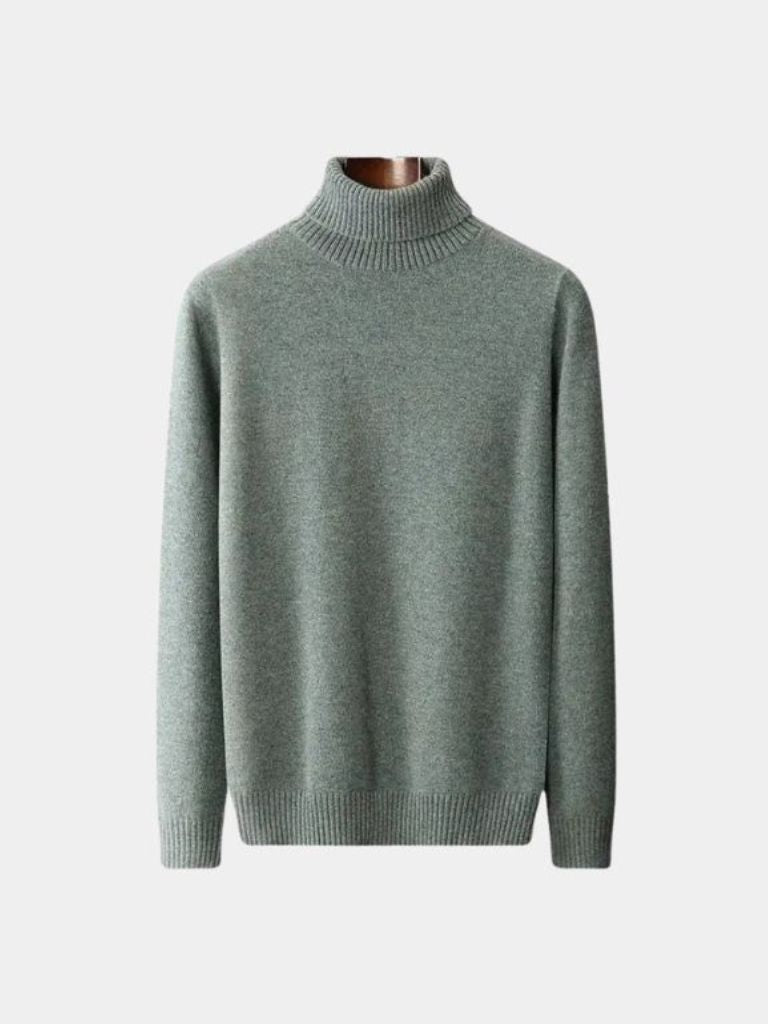 100% Merino Wool Turtleneck Sweater - Manly Man