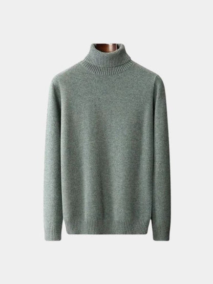 100% Merino Wool Turtleneck Sweater - Manly Man