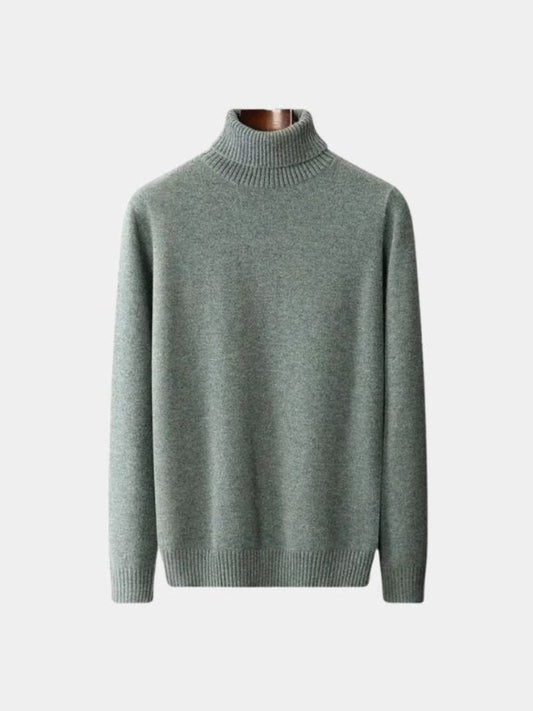 100% Merino Wool Turtleneck Sweater - Manly Man