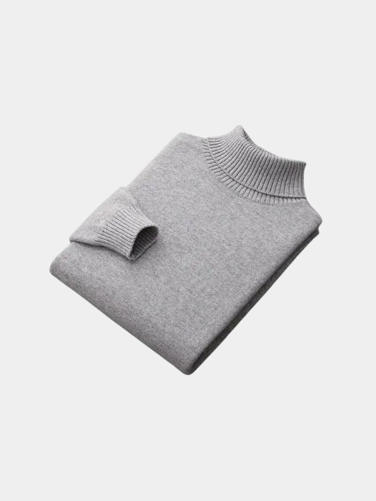 100% Merino Wool Turtleneck Sweater - Manly Man