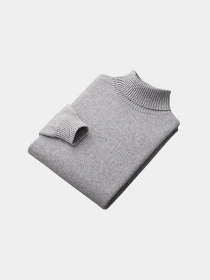 100% Merino Wool Turtleneck Sweater - Manly Man