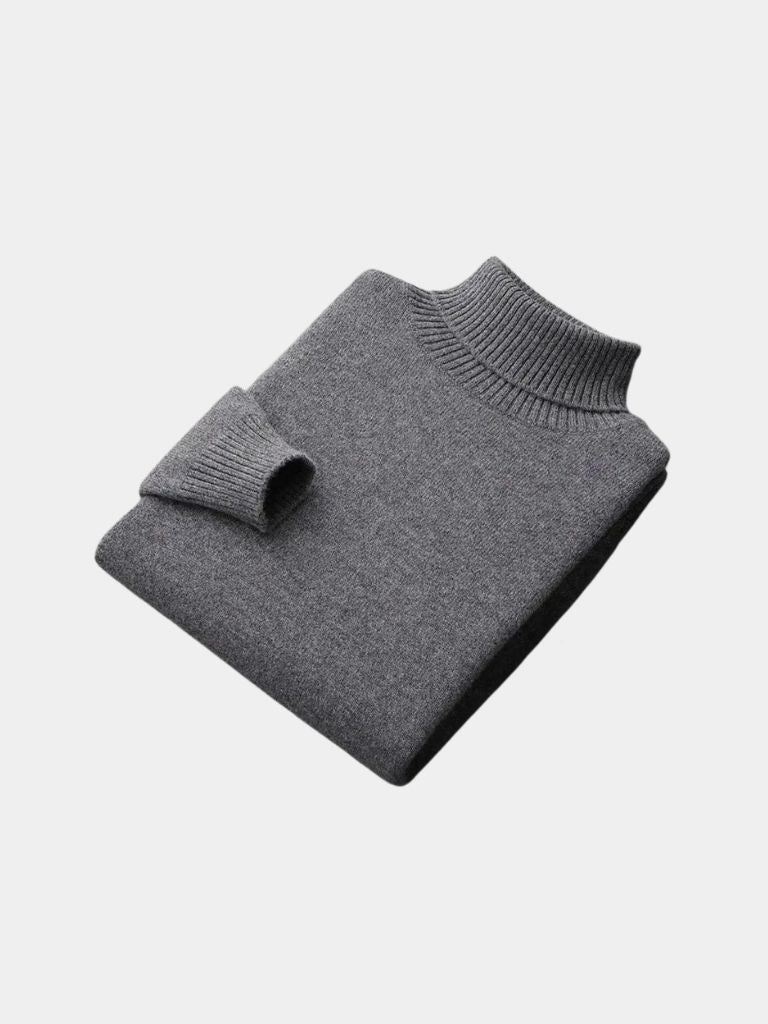 100% Merino Wool Turtleneck Sweater - Manly Man
