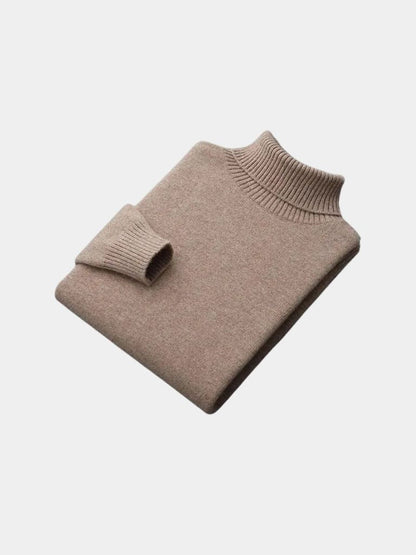 100% Merino Wool Turtleneck Sweater - Manly Man