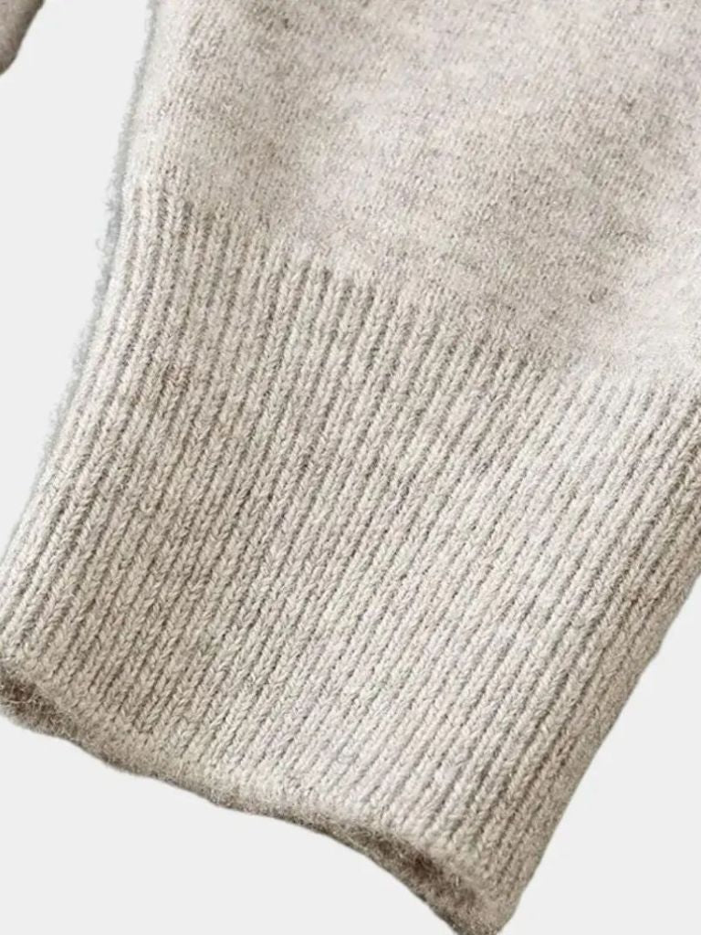 100% Merino Wool V Neck Knitwear Cardigan Sweater - Manly Man