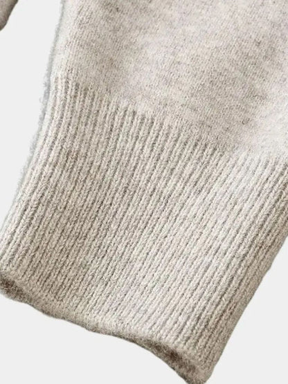 100% Merino Wool V Neck Knitwear Cardigan Sweater - Manly Man