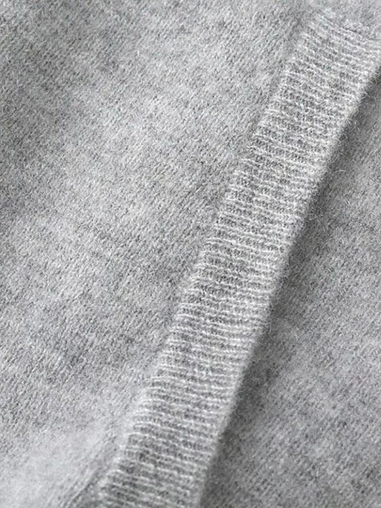 100% Merino Wool Zip Solid Color Sweater - Manly Man