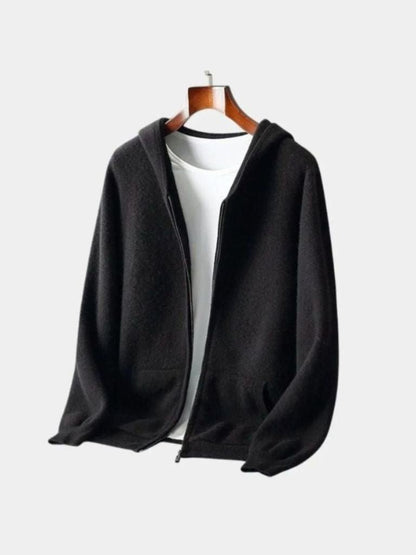 100% Merino Wool Zip Solid Color Sweater - Manly Man