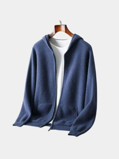 100% Merino Wool Zip Solid Color Sweater - Manly Man