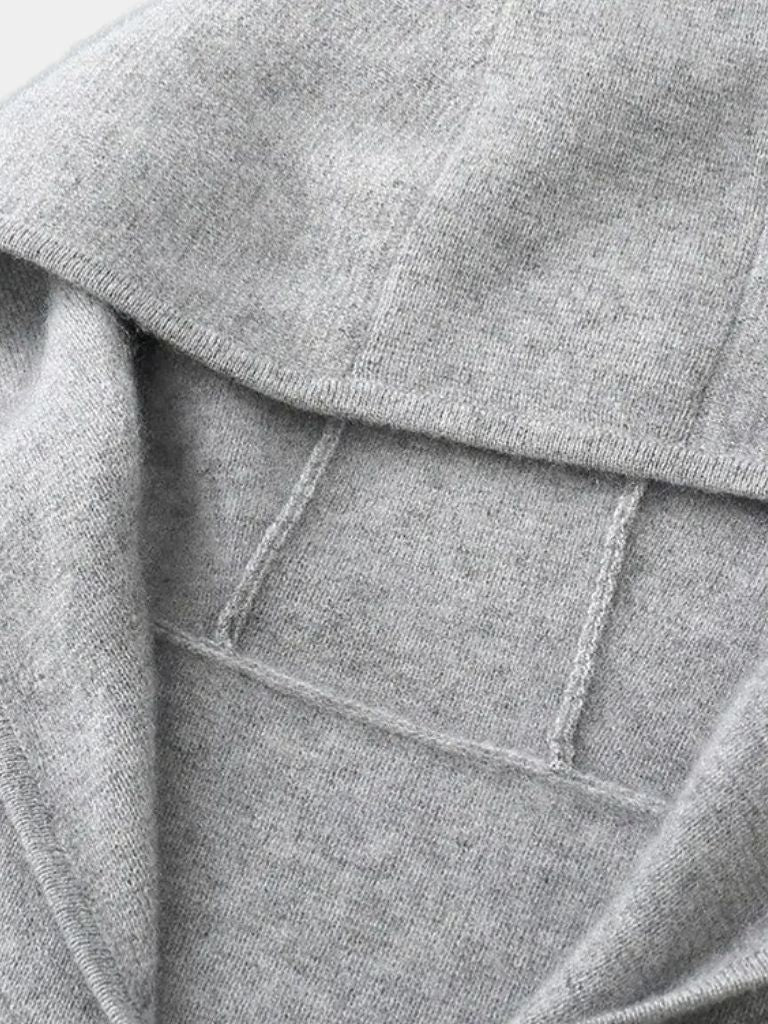 100% Merino Wool Zip Solid Color Sweater - Manly Man