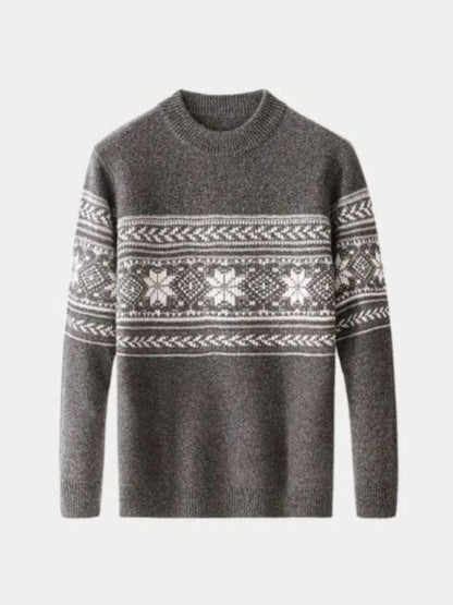 100% Wool Fair Isle Pullover Sweater Jumper - Manly Man