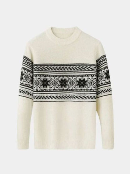 100% Wool Fair Isle Pullover Sweater Jumper - Manly Man