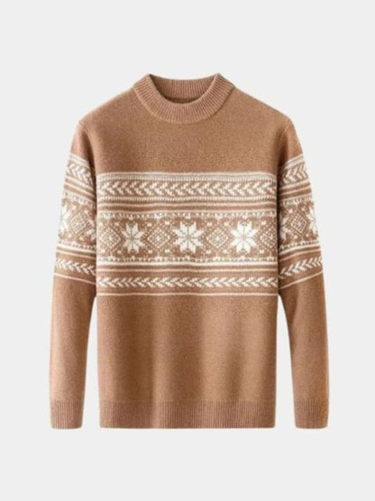 100% Wool Fair Isle Pullover Sweater Jumper - Manly Man