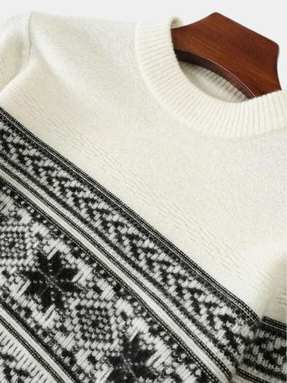 100% Wool Fair Isle Pullover Sweater Jumper - Manly Man