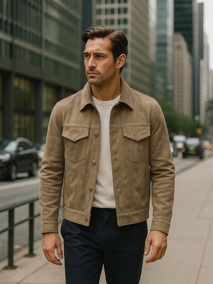 Laurent Leather Aviator Jacket - Manly Man