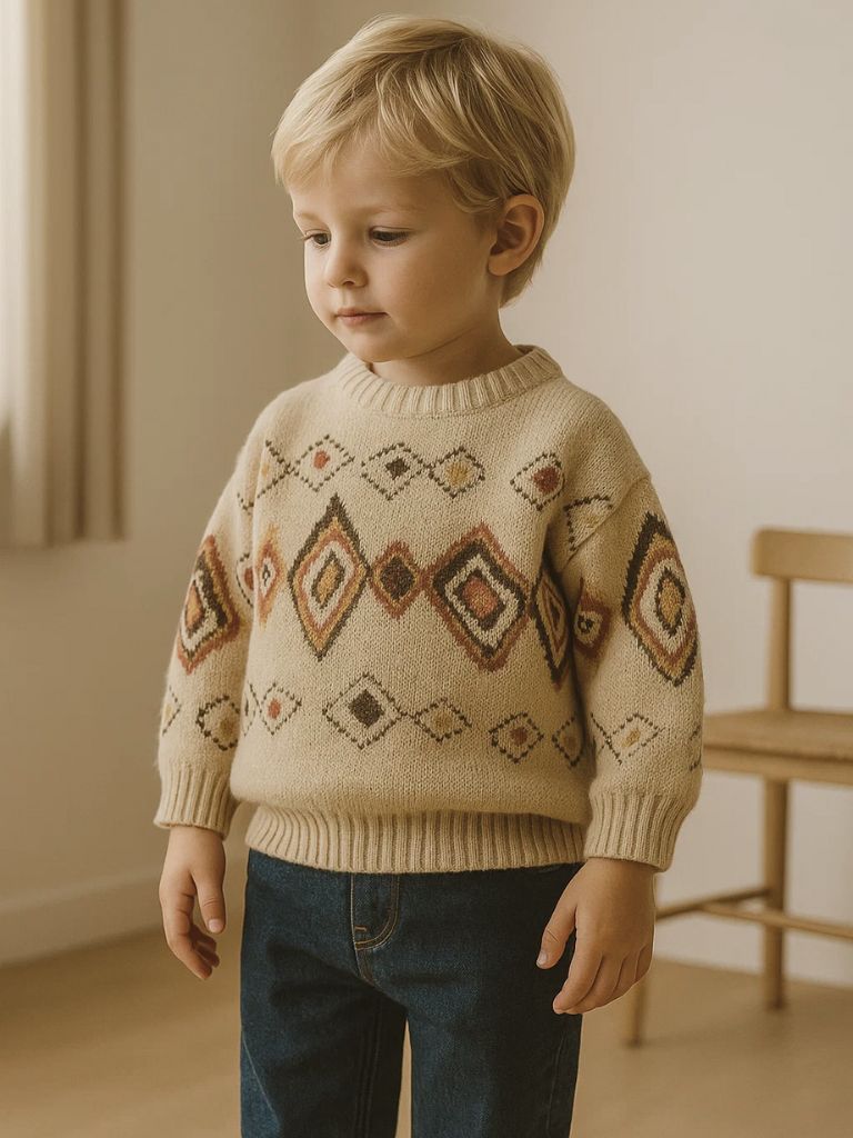 Petit Marquis Retro Knit Sweater - Manly Man Kids