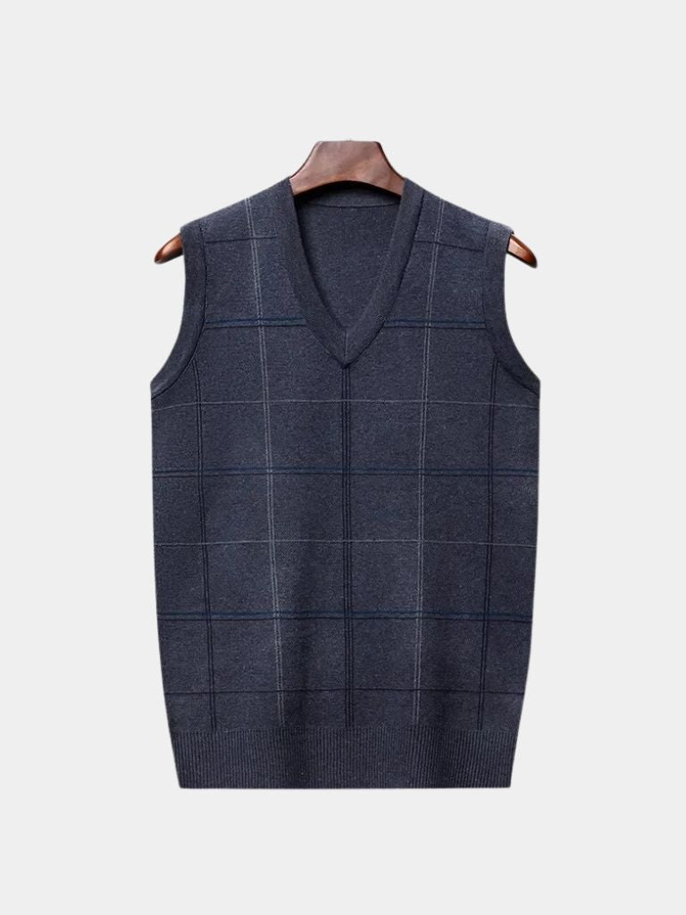 Academic Checkered Kinit Vest - Manly Man
