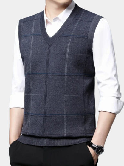 Academic Checkered Kinit Vest - Manly Man
