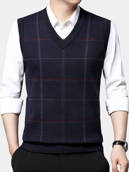 Academic Checkered Kinit Vest - Manly Man