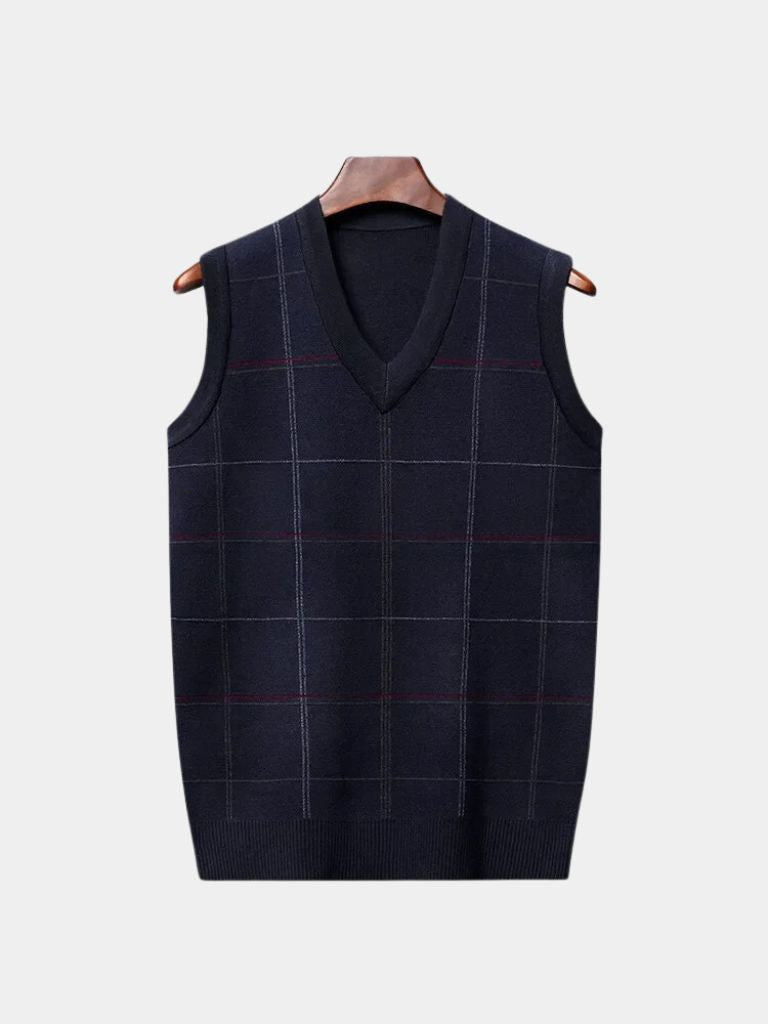 Academic Checkered Kinit Vest - Manly Man