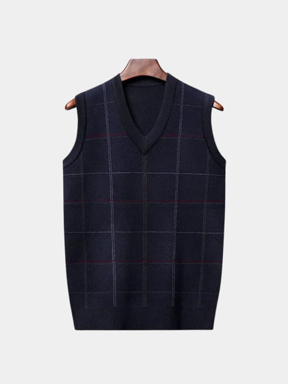 Academic Checkered Kinit Vest - Manly Man
