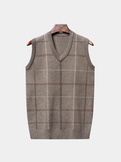 Academic Checkered Kinit Vest - Manly Man