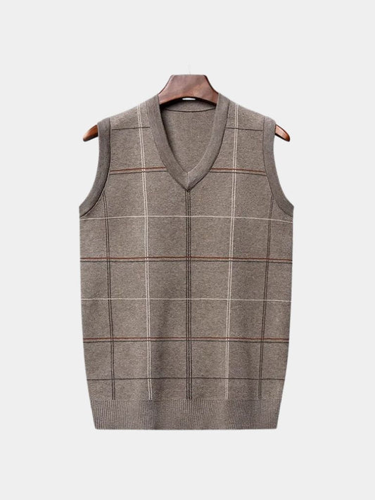 Academic Checkered Kinit Vest - Manly Man