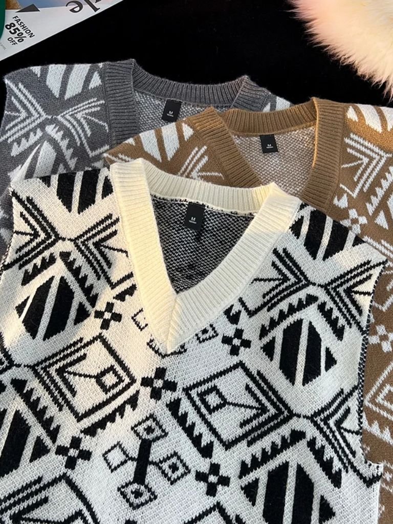 Academic Retro Knit Vest - Manly Man