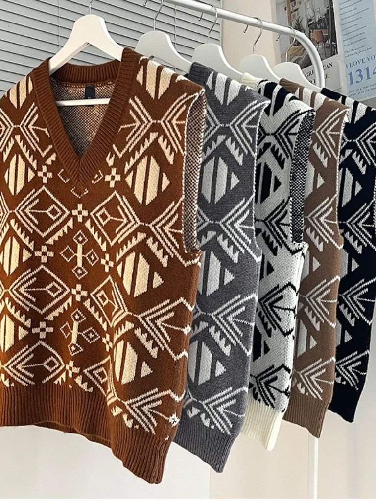 Academic Retro Knit Vest - Manly Man