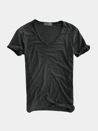Albo Classic Linen V Neck T-Shirt – Manly Man