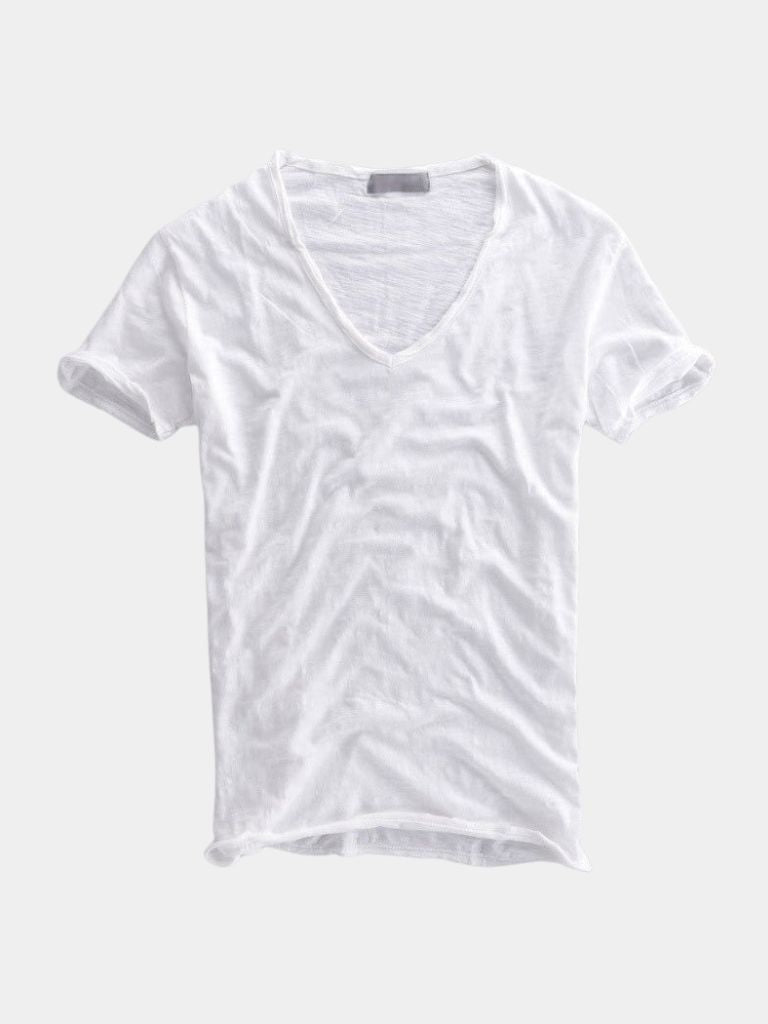 Albo Classic Linen V Neck T-Shirt – Manly Man