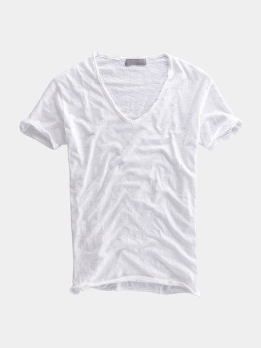 Albo Classic Linen V Neck T-Shirt – Manly Man