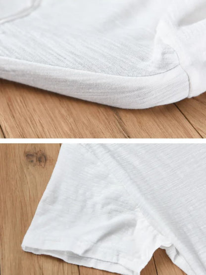 Albo Classic Linen V Neck T-Shirt – Manly Man