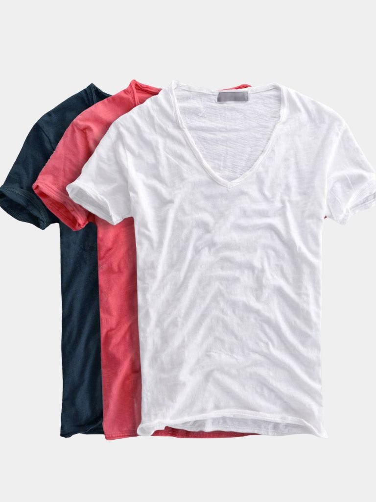 Albo Classic Linen V Neck T-Shirt – Manly Man