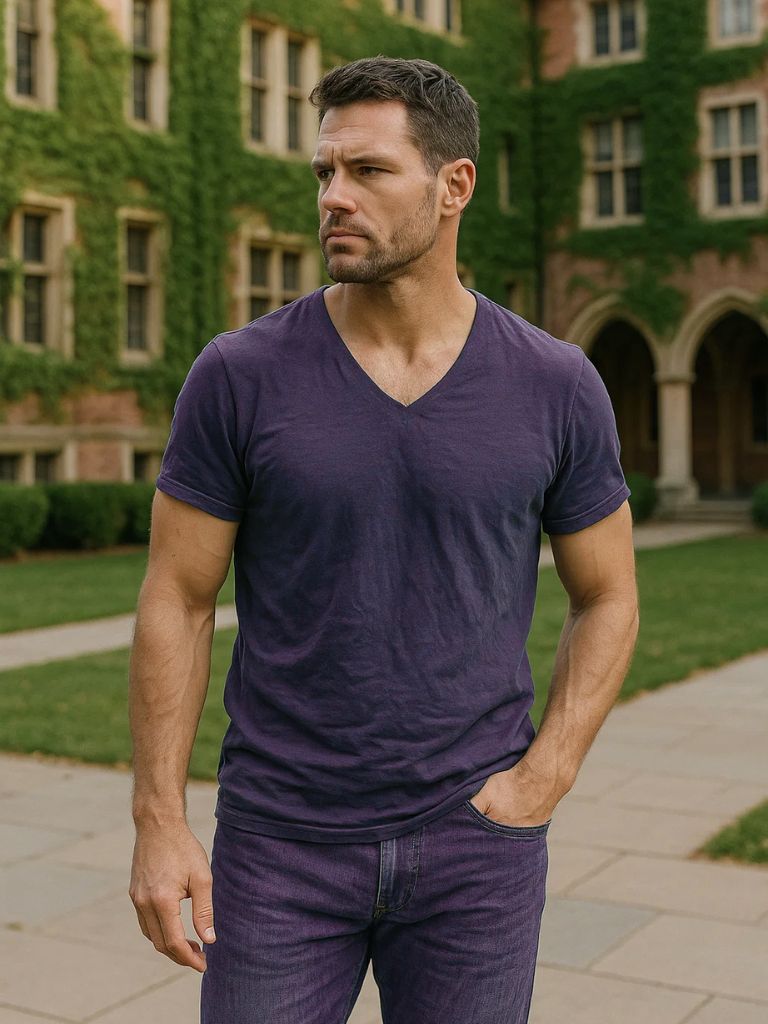 Albo Classic Linen V Neck T-Shirt – Manly Man