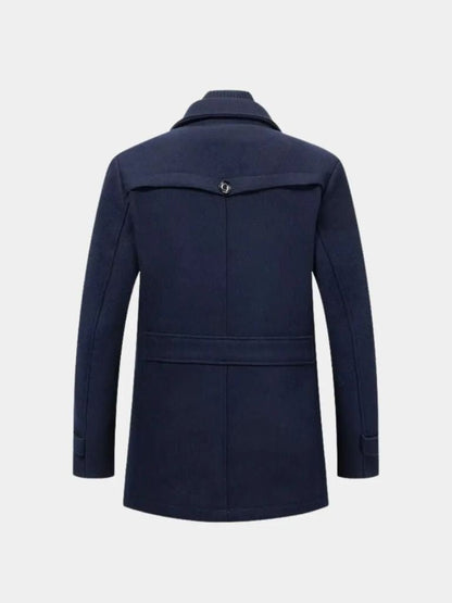 Aristocratic Black Wool Overcoat - Manly Man