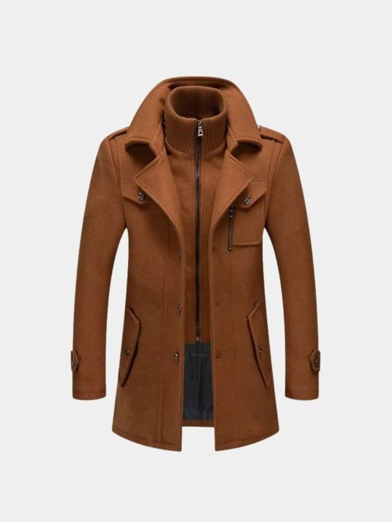 Aristocratic Black Wool Overcoat - Manly Man