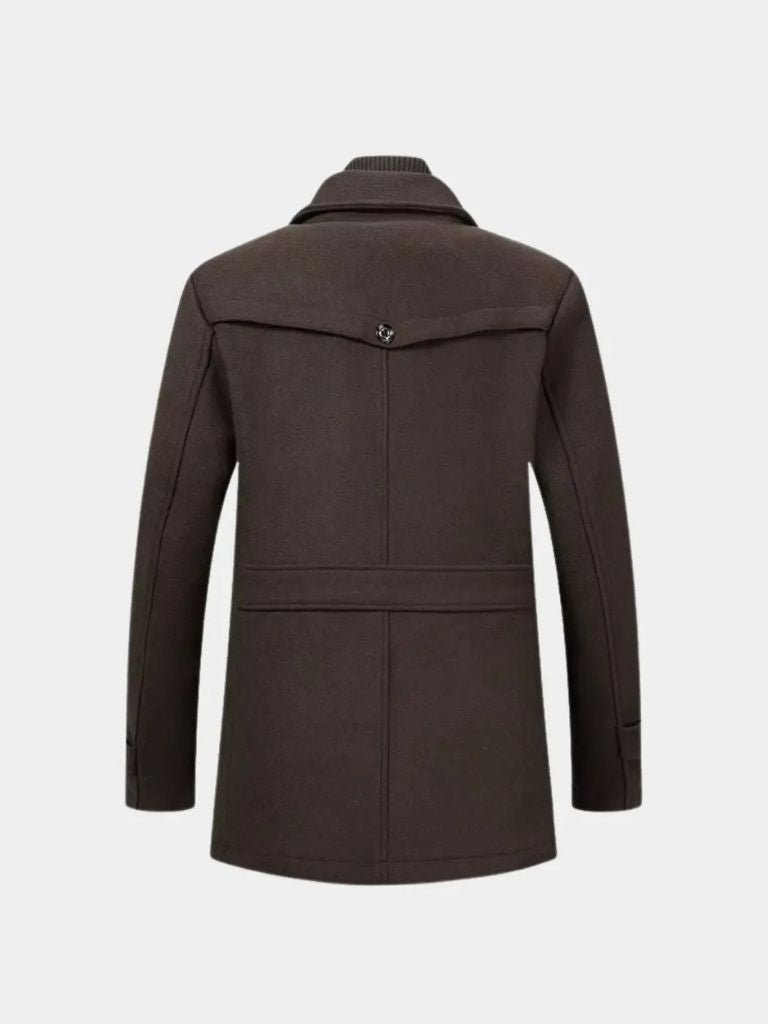 Aristocratic Black Wool Overcoat - Manly Man