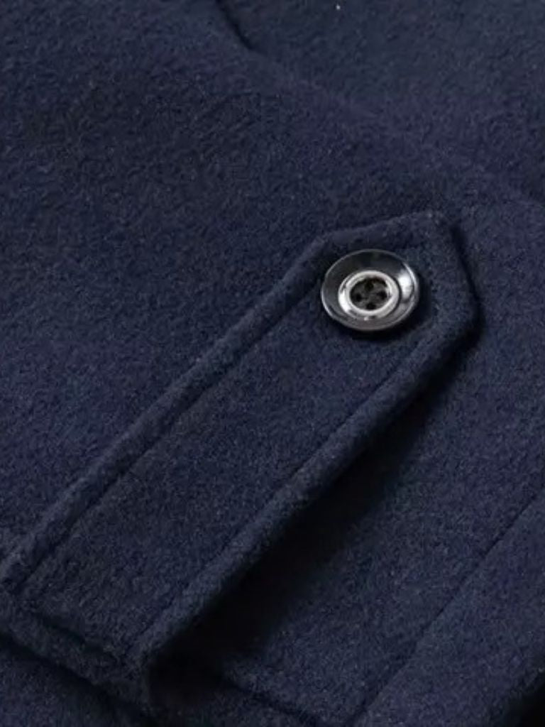 Aristocratic Black Wool Overcoat - Manly Man