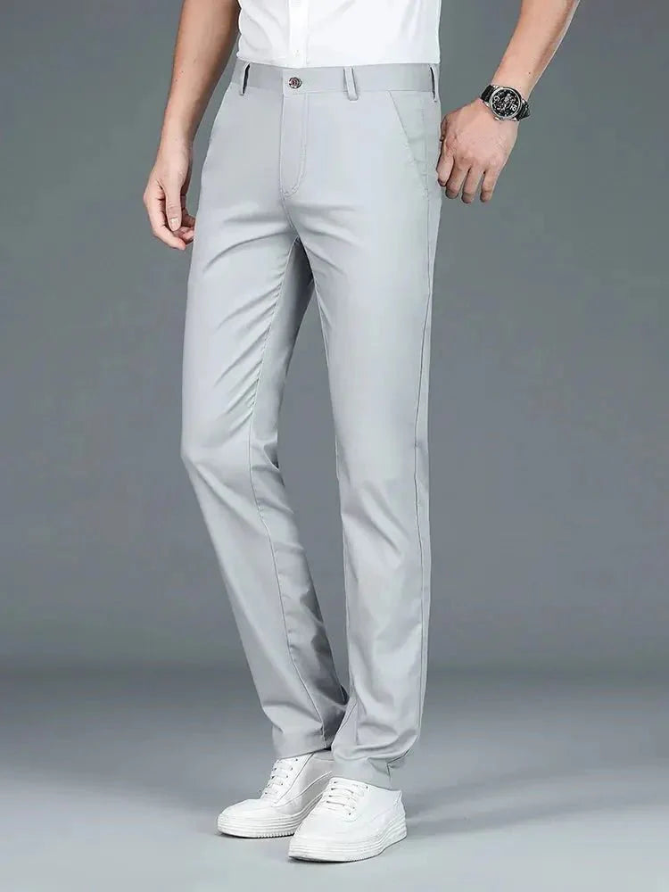 Bamboo Fiber Minimalist Straight Trousers - Manly Man