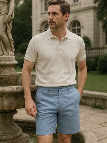 Bleu Horizon Linen Shorts - Manly Man