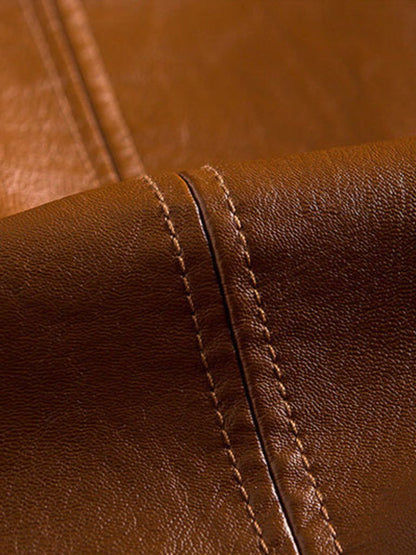 Bold Caramel Leather Jacket - Manly Man