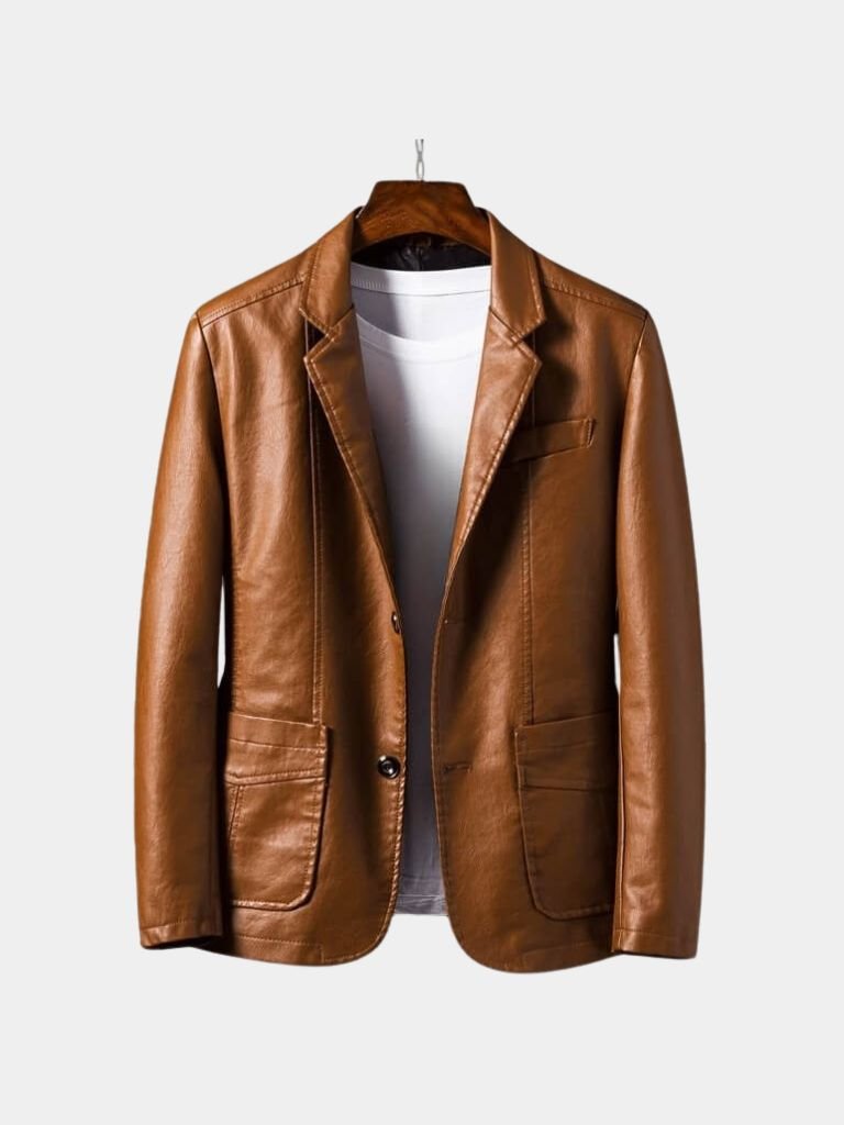 Bold Caramel Leather Jacket - Manly Man